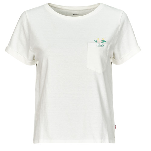 tekstylia Damskie T-shirty z krótkim rękawem Levi's GR MARGOT POCKET TEE Biały