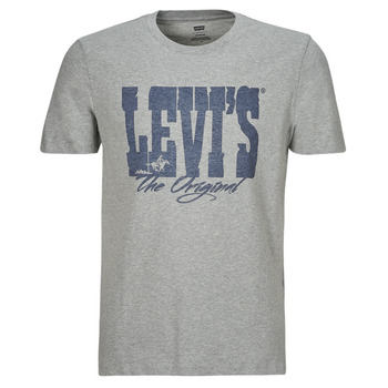 tekstylia Męskie T-shirty z krótkim rękawem Levi's GRAPHIC CREWNECK TEE Western / Logo / Midtone / Heather / Szary