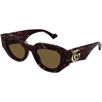 Zegarki & Biżuteria  okulary przeciwsłoneczne Gucci Occhiali da Sole  GG1421S 002 Brązowy