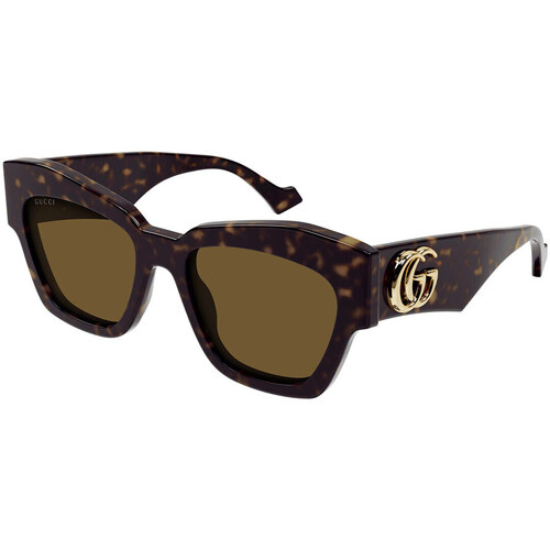 Zegarki & Biżuteria  okulary przeciwsłoneczne Gucci Occhiali da Sole  GG1422S 003 Brązowy