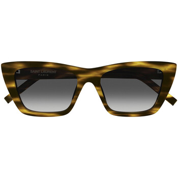 Zegarki & Biżuteria  Damskie okulary przeciwsłoneczne Yves Saint Laurent Occhiali da Sole Saint Laurent SL 276 Mica 042 Brązowy
