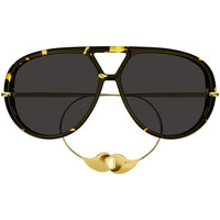 Zegarki & Biżuteria  okulary przeciwsłoneczne Bottega Veneta Occhiali da Sole  Drop Aviator BV1273S 005 Brązowy