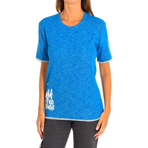 tekstylia Damskie T-shirty z krótkim rękawem Zumba Z2T00300-AZUL Niebieski