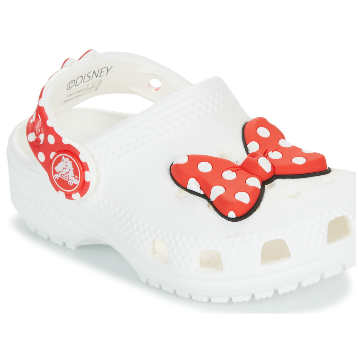 Buty Dziewczynka Chodaki Crocs Disney Minnie Mouse Cls Clg T Biały / Czerwony