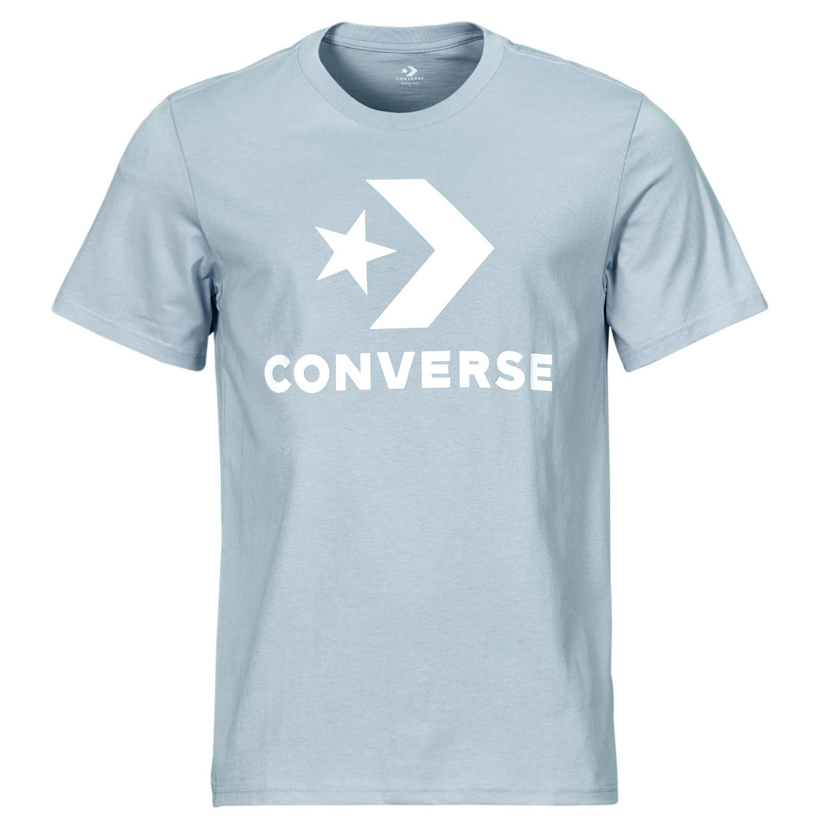 tekstylia T-shirty z krótkim rękawem Converse LOGO STAR CHEV  SS TEE CLOUDY DAZE Niebieski