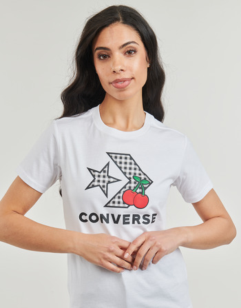 Converse CHERRY STAR CHEVRON INFILL TEE WHITE Biały