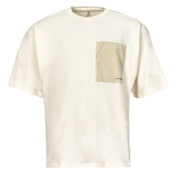 tekstylia Męskie T-shirty z krótkim rękawem Converse WORDMARK OVERSIZED KNIT TOP TEE EGRET Brązowy