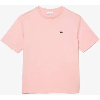 tekstylia Damskie Koszule Lacoste TEE-SHIRT Różowy
