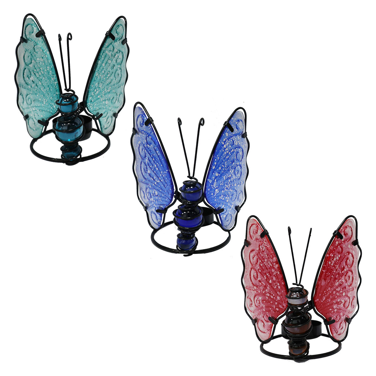 Dom Świeczniki Signes Grimalt Butterfly Candle 3 U Wielokolorowy