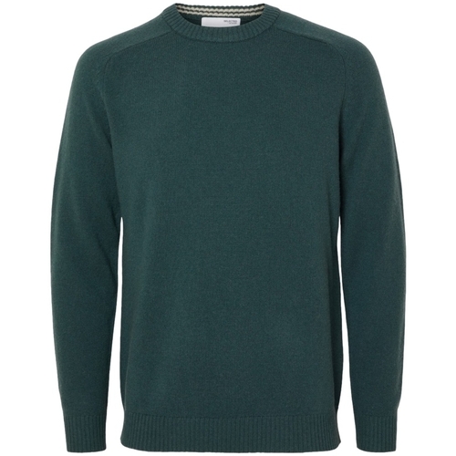 tekstylia Męskie Swetry Selected Noos New Coban Knit - Green Gables/Kelp Zielony