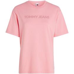 tekstylia Damskie T-shirty z krótkim rękawem Tommy Hilfiger  Różowy