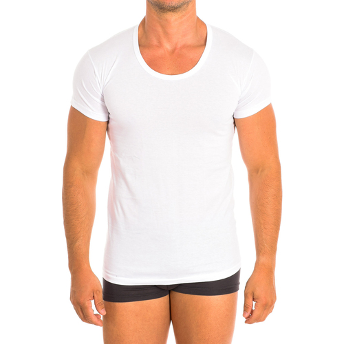 tekstylia Męskie T-shirty z krótkim rękawem Kisses&Love 1002-BLANCO Biały