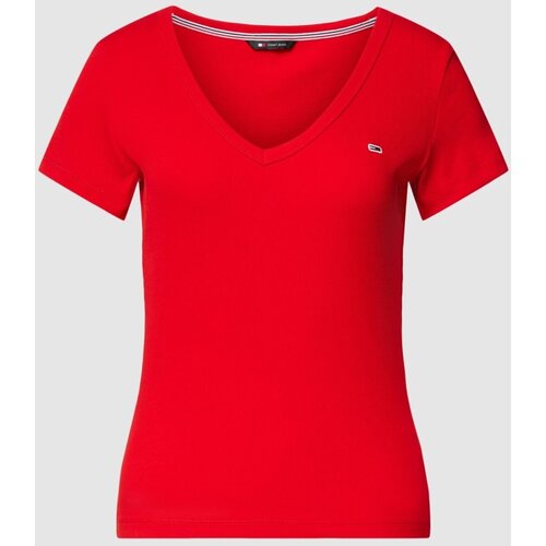 tekstylia Damskie T-shirty i Koszulki polo Tommy Jeans DW0DW17385 Czerwony
