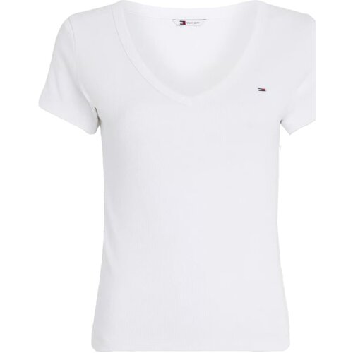 tekstylia Damskie T-shirty i Koszulki polo Tommy Jeans DW0DW17385 Biały
