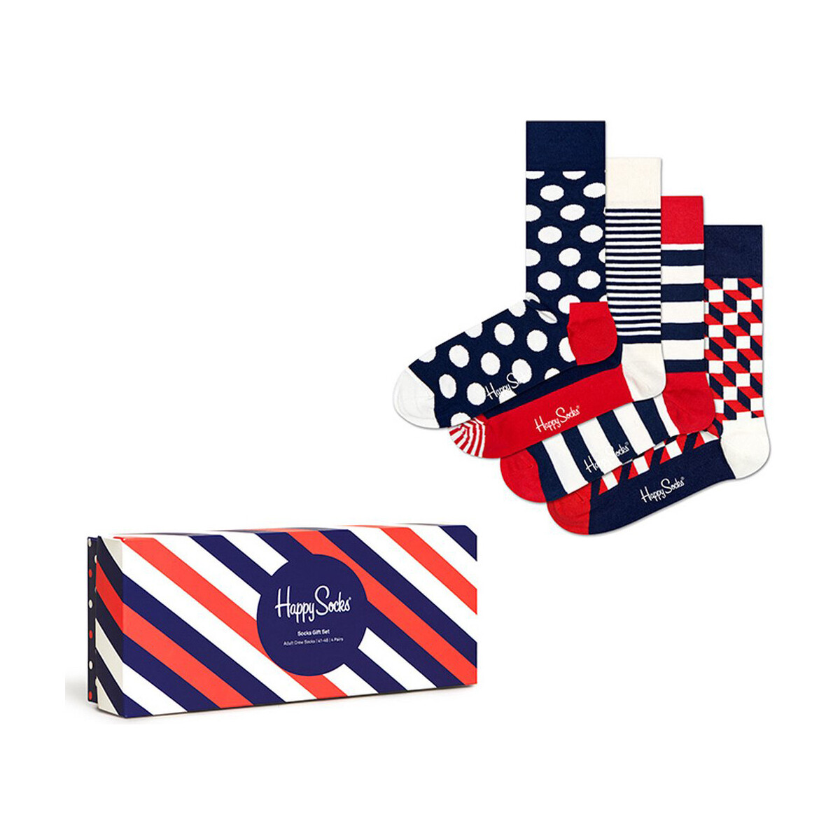 Bielizna Skarpety Happy socks Classic Navy 4-Pack Gift Box Wielokolorowy