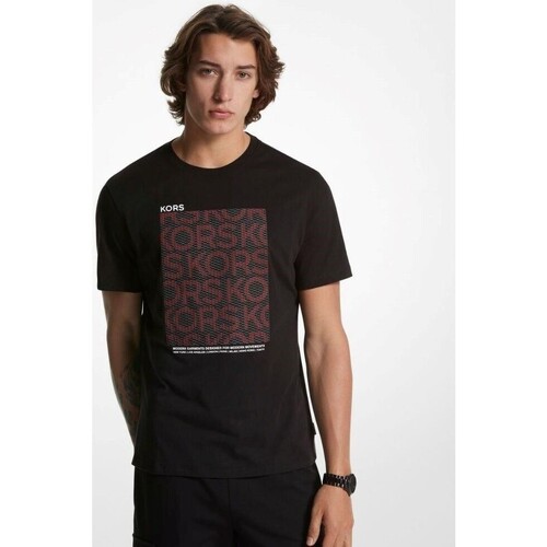 tekstylia Męskie T-shirty z krótkim rękawem MICHAEL Michael Kors CH351RNFV4 Czarny