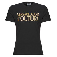 tekstylia Męskie T-shirty z krótkim rękawem Versace Jeans Couture 76GAHT00 Czarny / Złoty