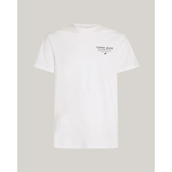tekstylia Męskie T-shirty z krótkim rękawem Tommy Hilfiger DM0DM18265YBR Biały
