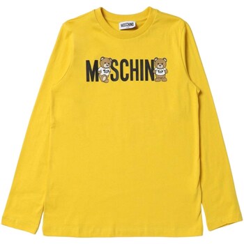 tekstylia Chłopiec T-shirty z długim rękawem Moschino HUO00RLAA20 Żółty