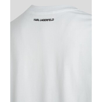 Karl Lagerfeld 240W1727 OVERSIZED IKONIK VARSITY TEE Biały