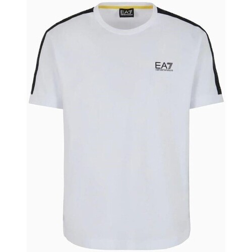 tekstylia Męskie T-shirty z krótkim rękawem Emporio Armani EA7 3DPT35 PJ02Z Biały
