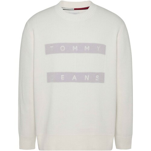 tekstylia Męskie Swetry Tommy Jeans DM0DM17773 Biały