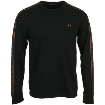 Fred Perry Long Sleeve Laured Taped Tee Czarny