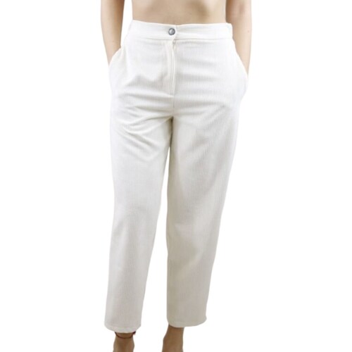 tekstylia Damskie Spodnie z pięcioma kieszeniami Vicolo TR1944 Biały
