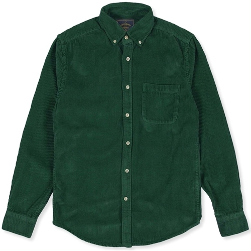 tekstylia Męskie Koszule z długim rękawem Portuguese Flannel Lobo Shirt - Green Zielony