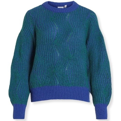 tekstylia Damskie Swetry Vila Nanna Knit - Lapis Blue Niebieski