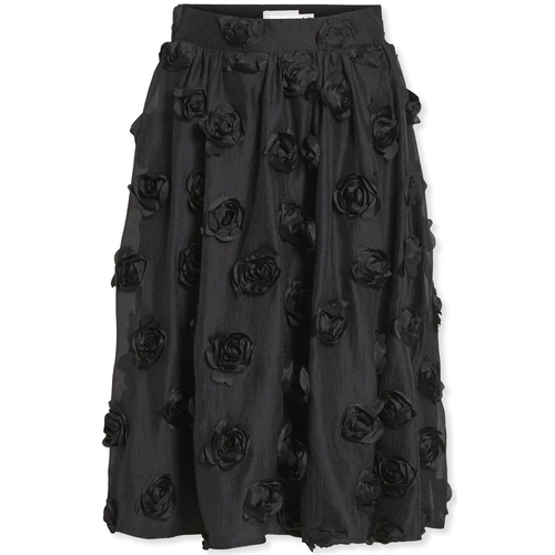 tekstylia Damskie Spódnice Vila Flory Skirt L/S - Black Czarny