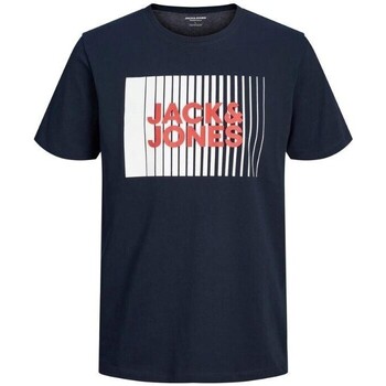 tekstylia Męskie T-shirty z krótkim rękawem Jack & Jones 12233999 ECORP LOGO TEE PLAY SS O NECK Niebieski