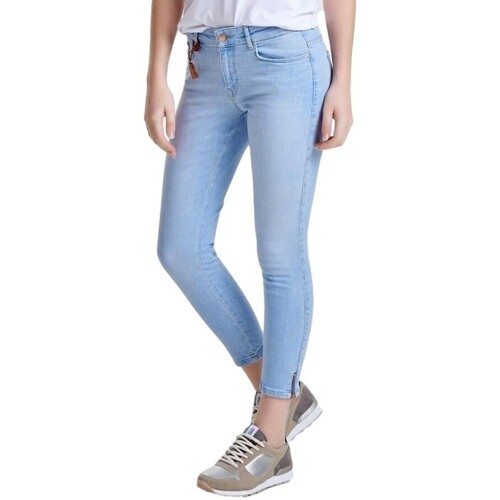 tekstylia Damskie Spodnie Only Carmen Zip Regular Jeans - Blue Denim Niebieski