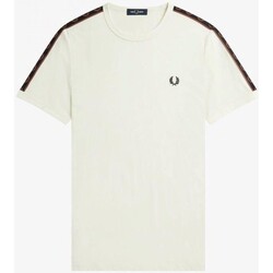 tekstylia Męskie T-shirty z krótkim rękawem Fred Perry M4613 Biały