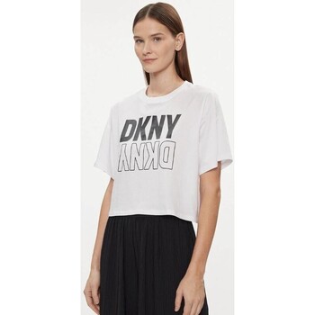 tekstylia Damskie T-shirty i Koszulki polo Dkny DP2T8559 Biały