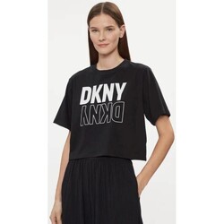 tekstylia Damskie T-shirty i Koszulki polo Dkny DP2T8559 Czarny
