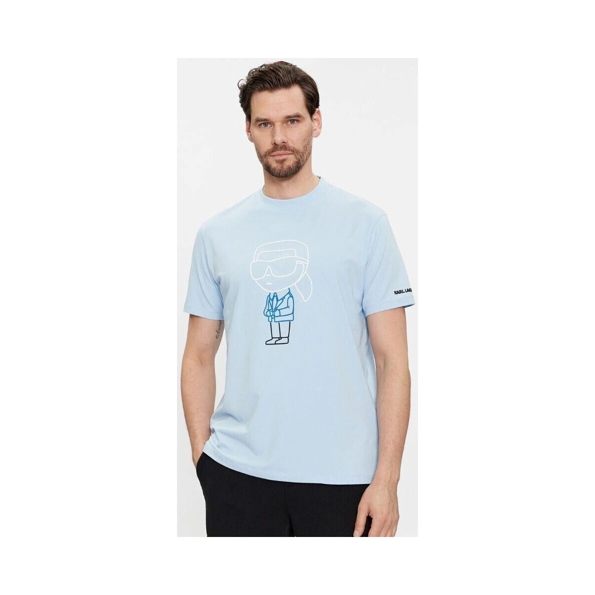 tekstylia Męskie T-shirty z krótkim rękawem Karl Lagerfeld 541221 755401 Niebieski