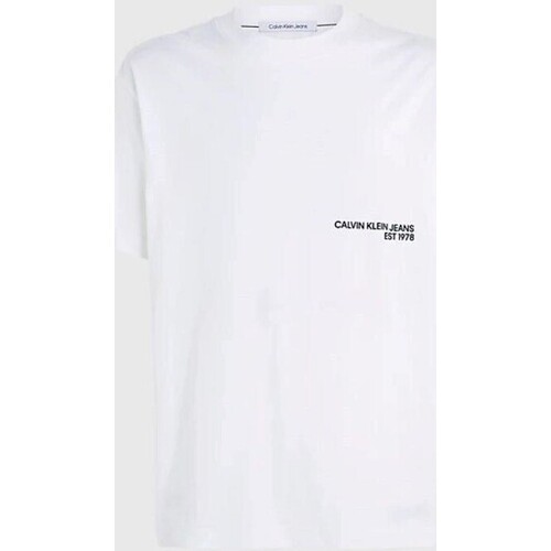 tekstylia Męskie T-shirty z krótkim rękawem Calvin Klein Jeans J30J324652YAF Biały