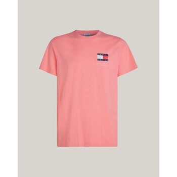 tekstylia Męskie T-shirty z krótkim rękawem Tommy Hilfiger DM0DM18263TIC Różowy