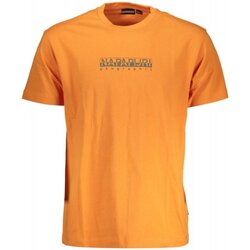 tekstylia Męskie T-shirty z krótkim rękawem Napapijri NP0A4GDR-S-BOX-SS-3 Pomarańczowy