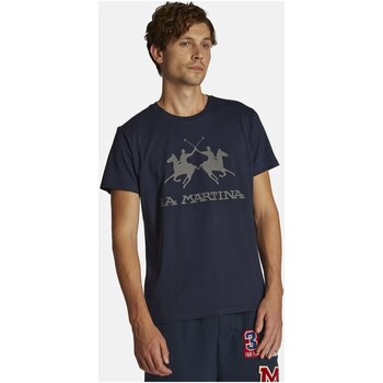 tekstylia Męskie T-shirty z krótkim rękawem La Martina CCMR05-JS206 Niebieski