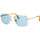 Zegarki & Biżuteria  okulary przeciwsłoneczne Retrosuperfuture Occhiali da Sole  Volo Mineral Blue DU7 Złoty