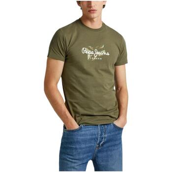 tekstylia Męskie T-shirty z krótkim rękawem Pepe jeans  Zielony