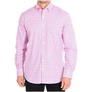tekstylia Męskie Koszule z długim rękawem Cafe' Coton ORANGER6-11NBLS Różowy