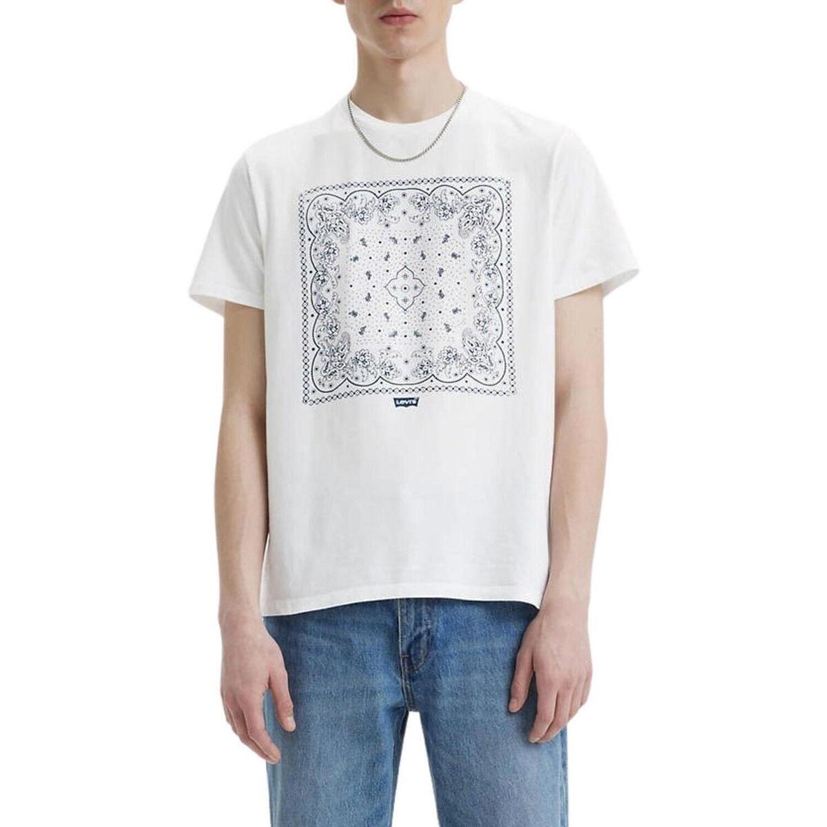 tekstylia Męskie T-shirty z krótkim rękawem Levi's  Biały