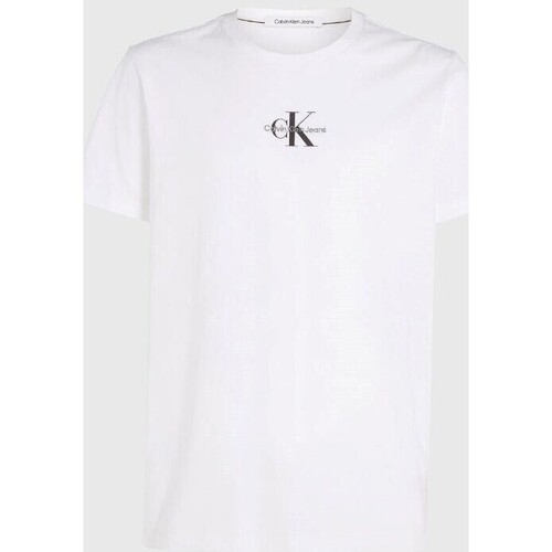 tekstylia Męskie T-shirty z krótkim rękawem Calvin Klein Jeans J30J323483 Biały