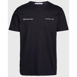 tekstylia Męskie T-shirty z krótkim rękawem Calvin Klein Jeans J30J325489 Czarny