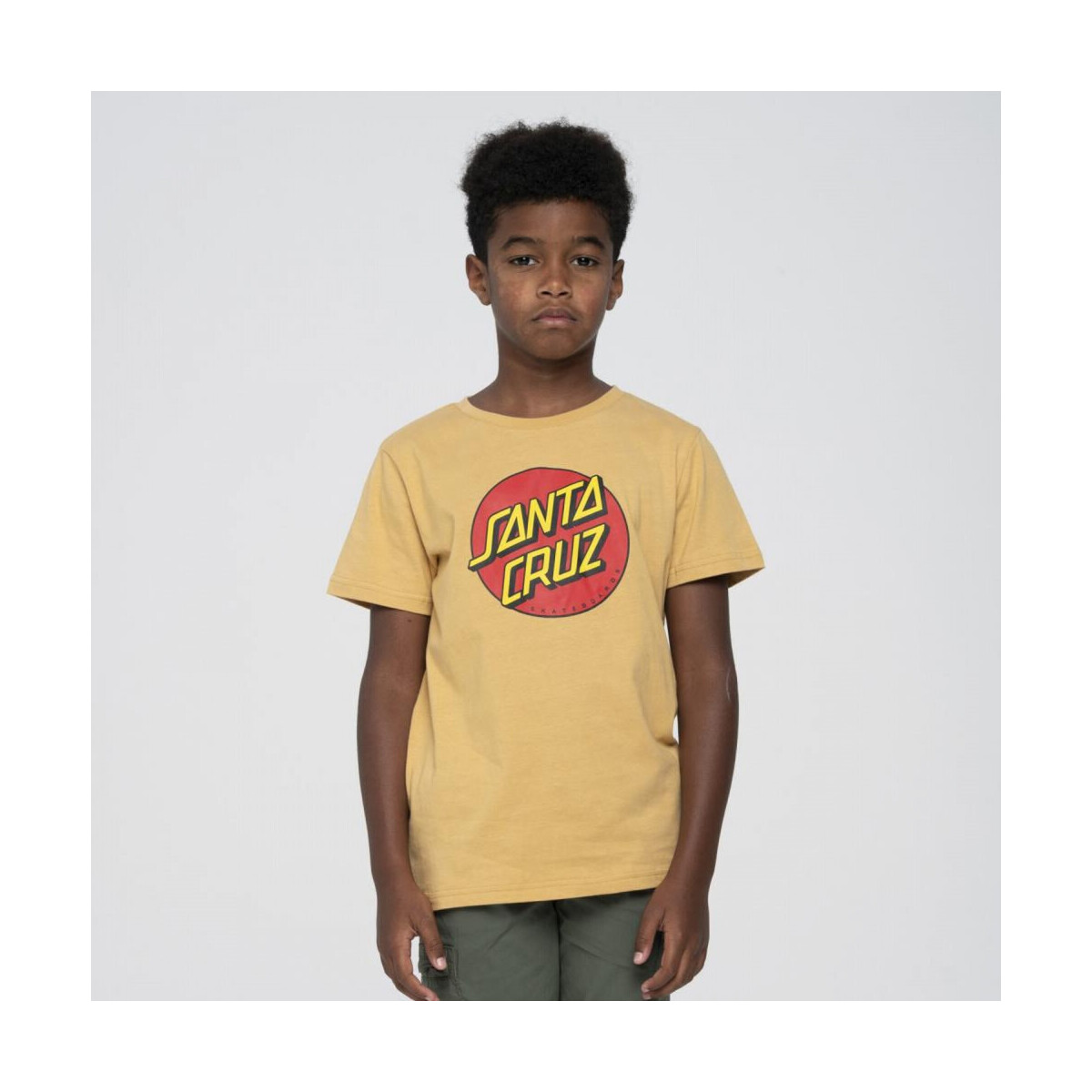 tekstylia Dziecko T-shirty i Koszulki polo Santa Cruz Youth classic dot t-shirt Beżowy