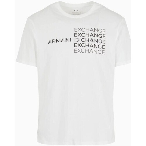 tekstylia Męskie T-shirty z krótkim rękawem EAX 3DZTAC ZJ9TZ Biały