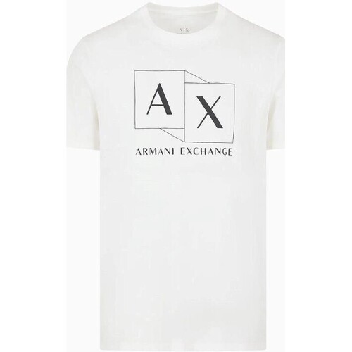 tekstylia Męskie T-shirty z krótkim rękawem EAX 3DZTAD ZJ9AZ Biały